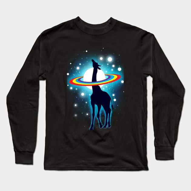 Giraffe Space Long Sleeve T-Shirt by AVEandLIA